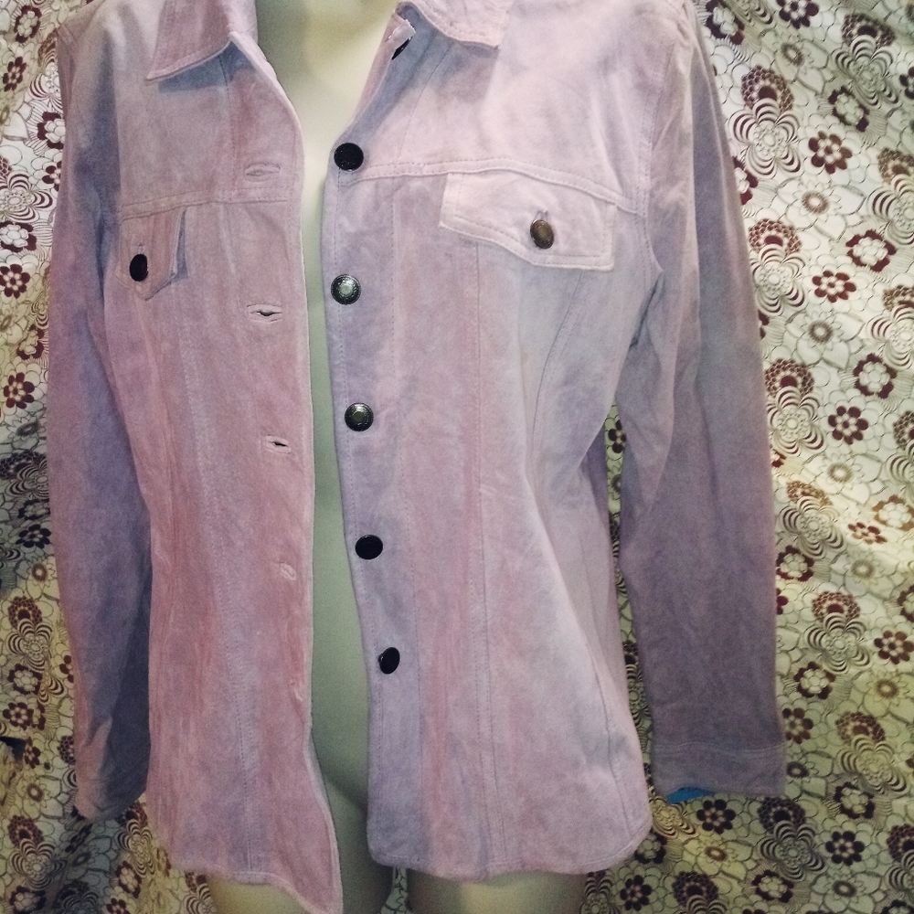 Lavender suede jacket by Denim co